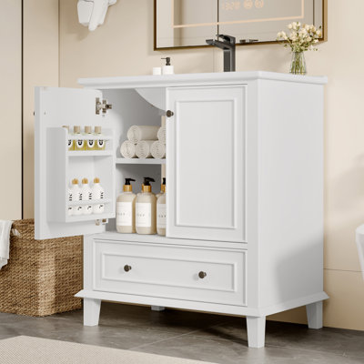 Single Bathroom Vanity with Ceramic Basin