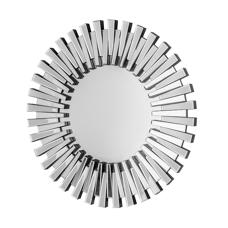 Axentie Round Wall Accent Mirror Hallway Sunburst Mirror, 59.9cm H x 59.9cm W