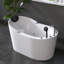 Baignoire de trempage autoportante en acrylique 51 po x 31 po avec fonction de massage à jets