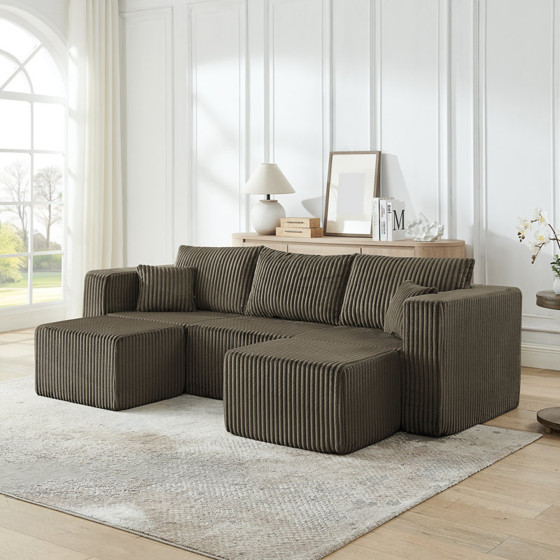 Canapé modulaire compact, Brun