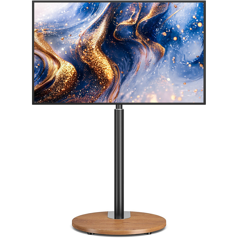 Pedestal TV Stand, Oak/Black