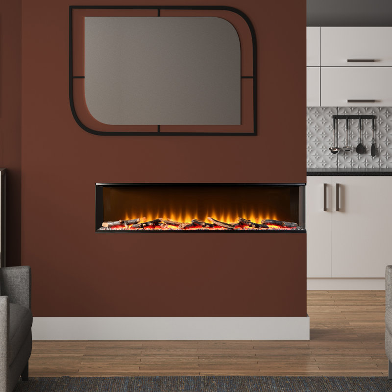 Flare 130.4cm W Matt Black Electric Fireplace