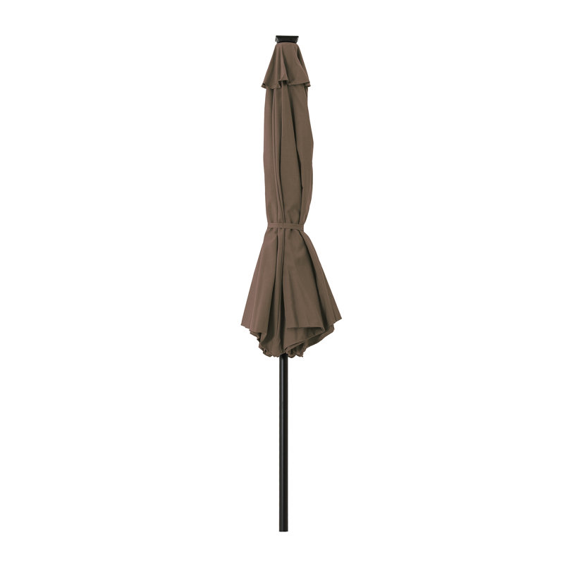 Parasol 9 pi avec lumières DEL, Beige