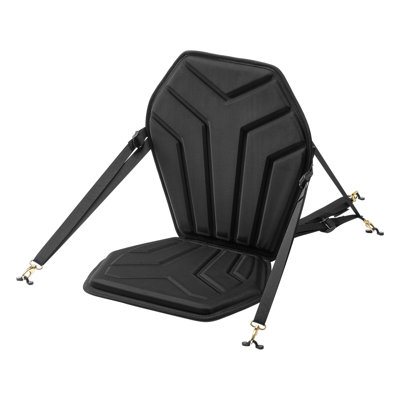 Siège de kayak, paquet de 1 po d'épaisseur, siège de planche à pagaie universel avec support pour le dos, coussin hexagonal rembourré avec sac de rangement et sangles réglables pour SUP, bateau de pêche, kayak gonflable