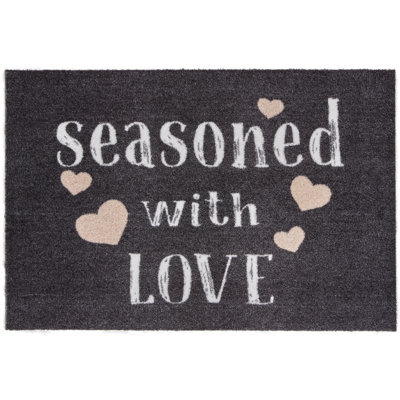 Aretzy Recylon Seasoned with Love Kitchen Mat