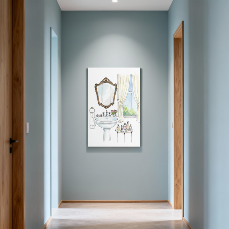 Table de toilette pour salle de bain, H 30 po x l 20 po