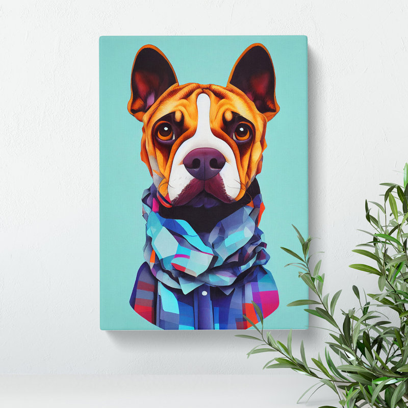 Proud Dog - Wrapped Canvas Print, 50cm H x 35cm W x 3cm D, Wrapped Canvas