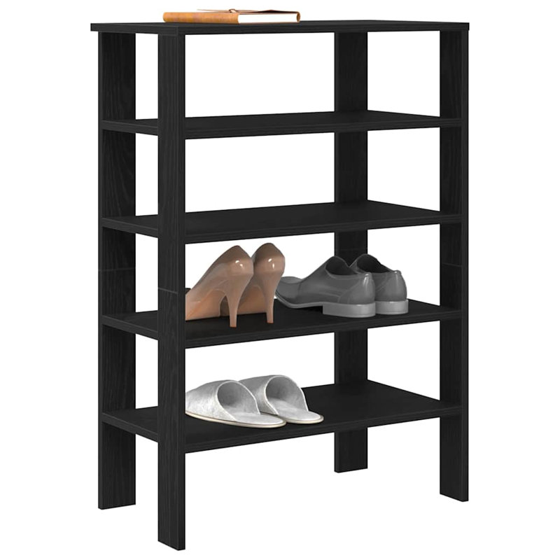 8 Pair Shoe Rack, Black