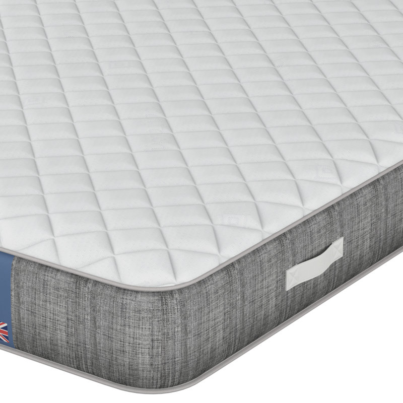 Enhanced Comfort Medium Hybrid Pocket Mattress with Memory Foam and 5 Handles, Small Double (4')