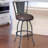 Dynasty 26 in. Swivel Mineral Metal Counter Height Bar Stool