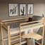 Muskoka Single (3') Bed Frames High Sleeper Loft Bed with Built-in-Desk-144748766