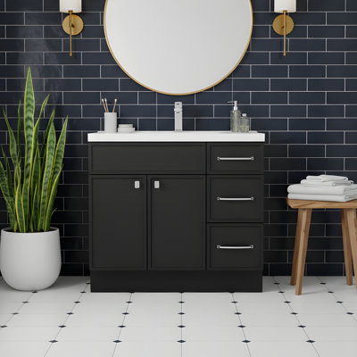 Ensemble de meuble-lavabo simple Manhattan