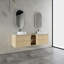 Meuble-lavabo mural 72 po avec lavabo d'art en céramique et 1 tablette de rangement, 4 portes à fermeture en douceur-1017805750-1017805744-1016644973