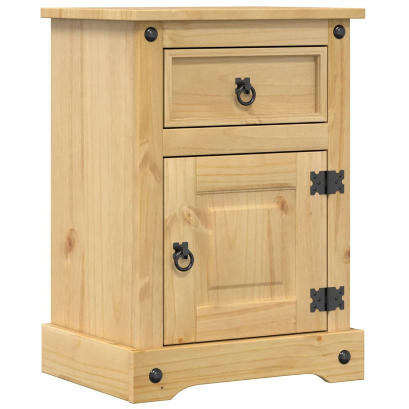 Perei 45cm W Solid + Manufactured Wood Bedside Table