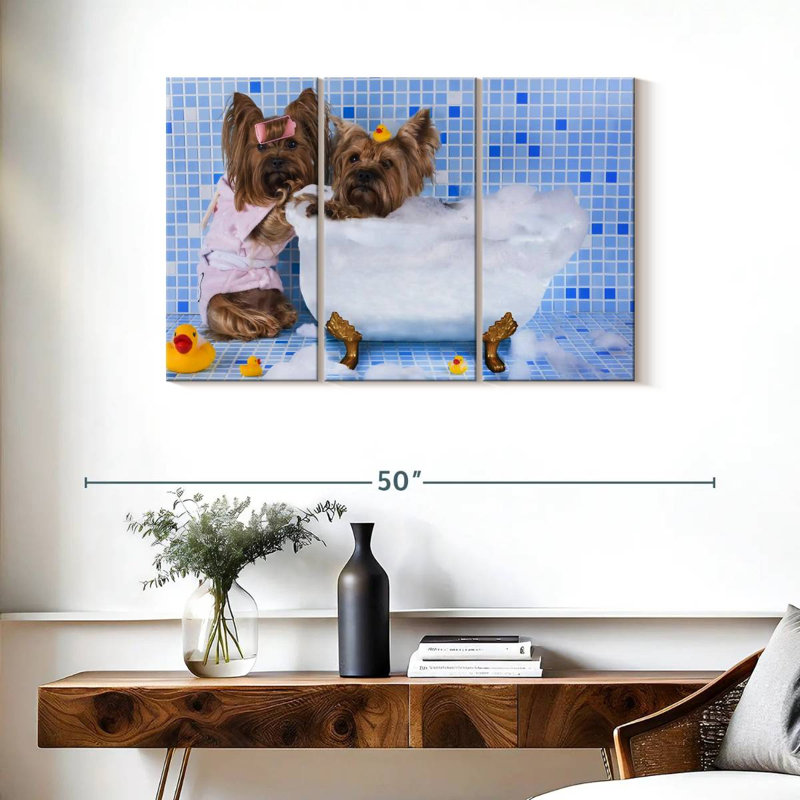 Ketti Bubble Bath Dogs, 24" H x 38" W