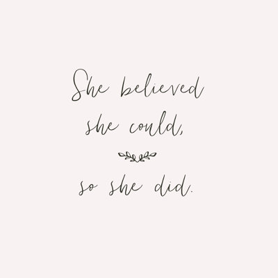 She Believed She Could 3 - Wrapped Canvas Print