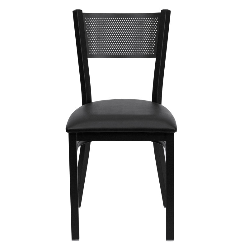 Chaise de restaurant en métal Victoria, Noir