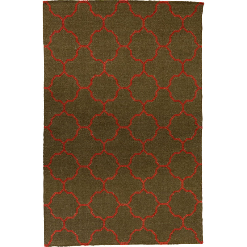 Duda Geometric Wool Hand Woven Area Rug, Rectangle 170 x 240cm