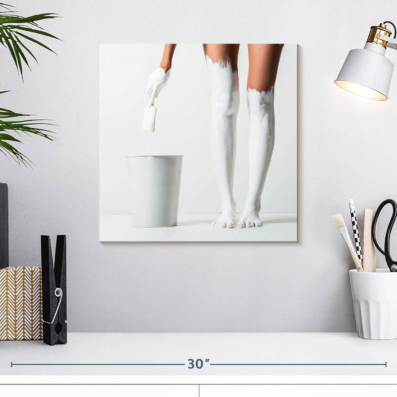 Pieds de Senne peints en blanc, H 16 po x l 16 po
