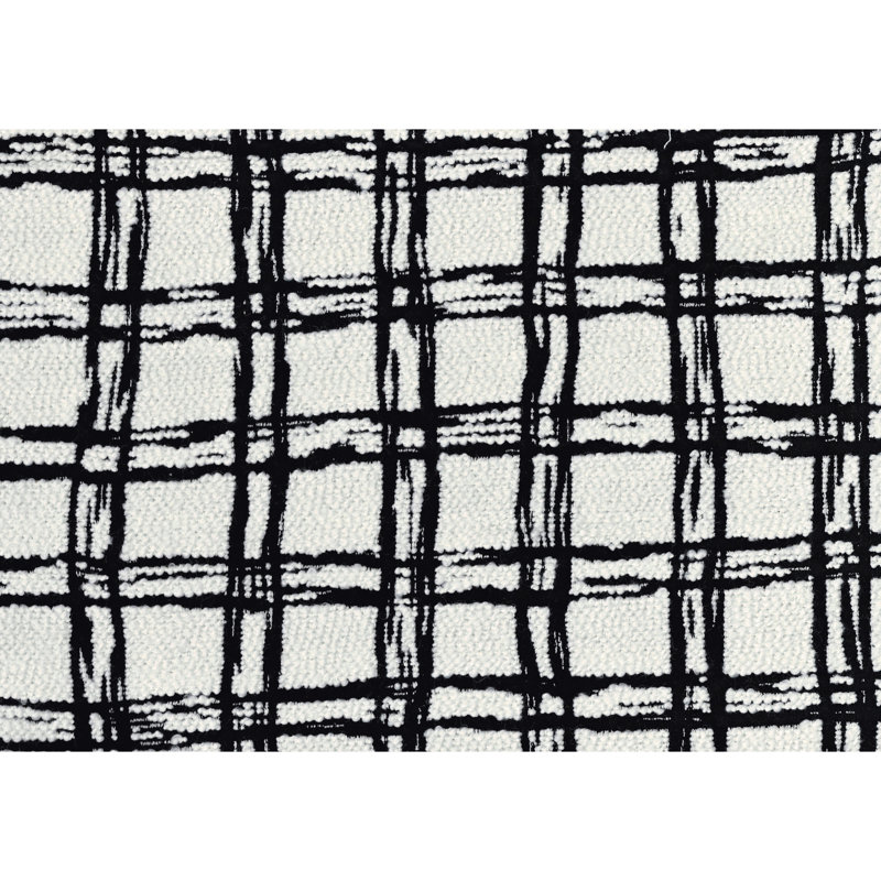Tissu carré noir et blanc, capacité de poids de 300 lb, pouf à fermeture à glissière, base antidérapante, capacité