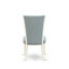 L'ensemble de table de salle à manger 3 pièces comprend une table de salle à manger ronde avec piédestal et 2 chaises rembourrées en tissu bleu lin, blanc lin-659802623-659802617-659802622