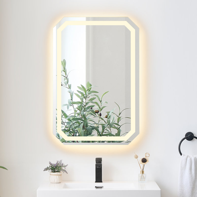 Miroir de salle de bain Jacquees Octogan, 36 po x 24 po