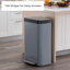 Poubelle de cuisine en acier inoxydable de 19 gallons avec couvercle à fermeture en douceur Home Zone Living-99341572