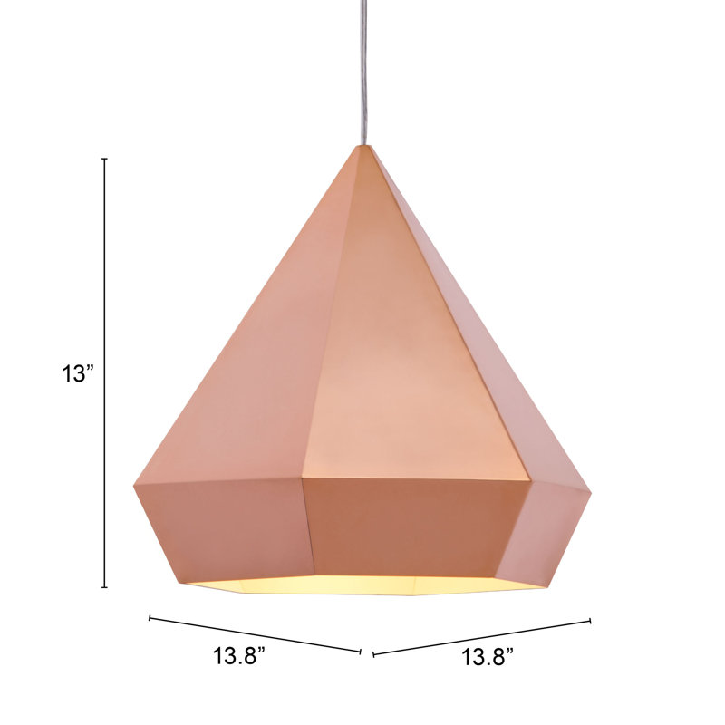 Plafonnier Forecast rose doré