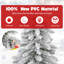 Arbre de Noël articulé artificiel 2 pièces 6 pi 6 pi avec 589 extrémités de branches floquées