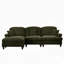 Élégant canapé Mid-Century 3 places avec 1 repose-pieds-1221779772