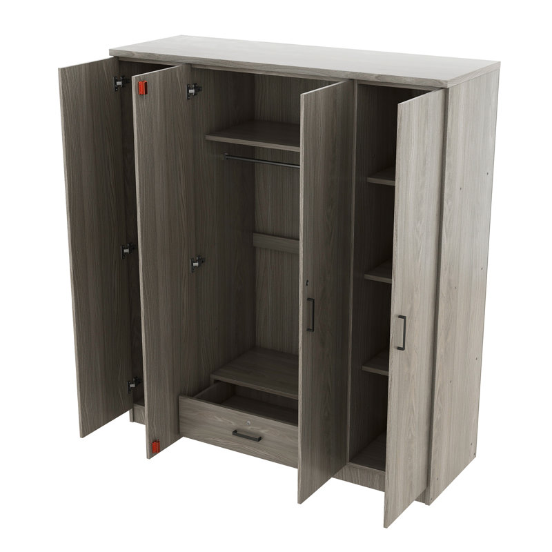 Armoire 4 portes avec 1 tiroir