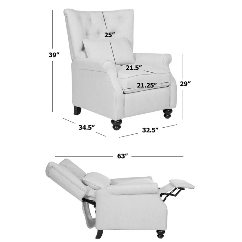 Fauteuil inclinable moderne en velours, inclinable par pression