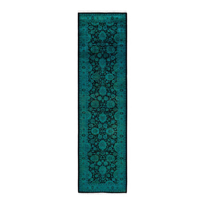 Weirsky One-of-a-Kind 2' 7" X 9' 8" New Age Runner Wool Area Rug Green