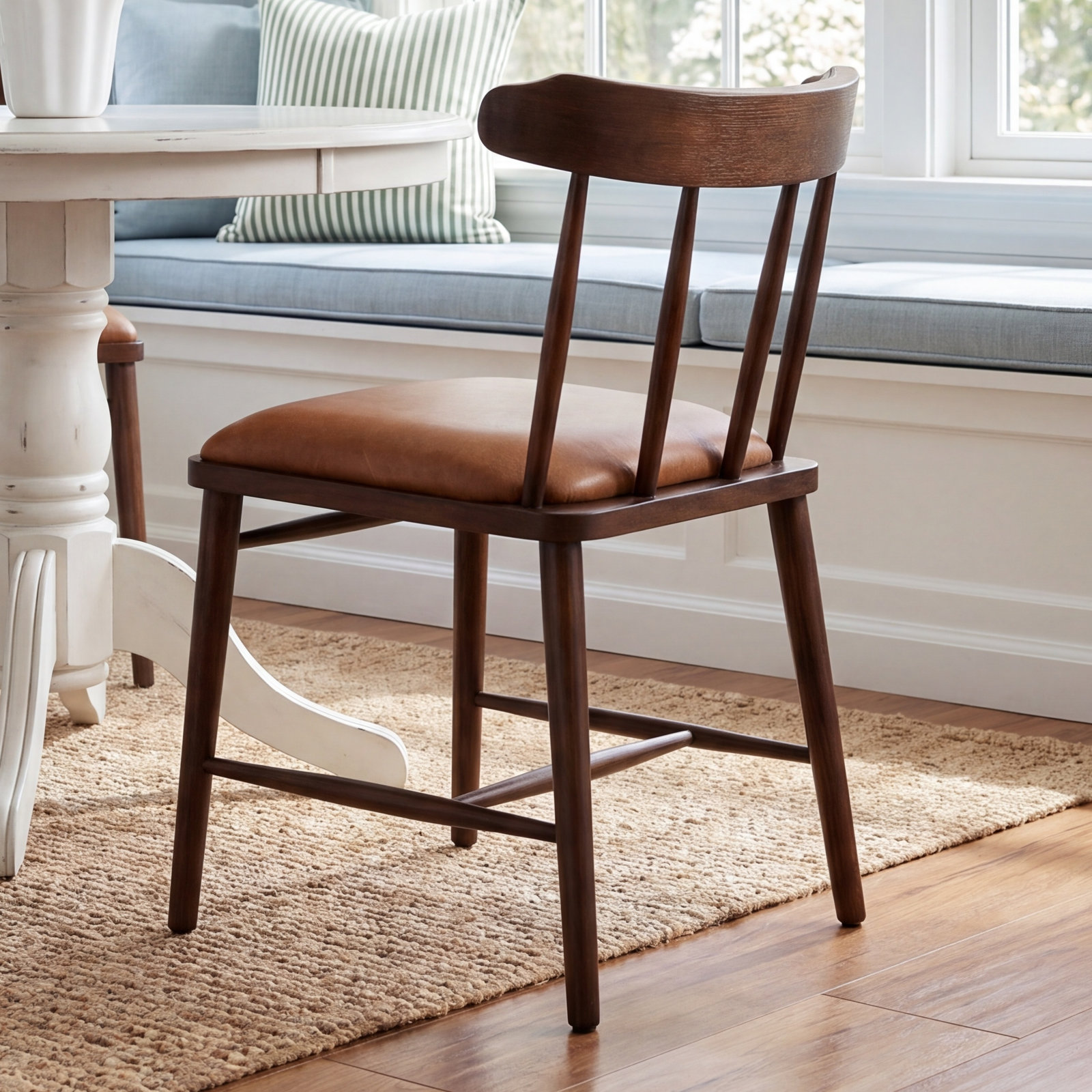 Waverly Genuine Leather Dining Chair, Amber Ash, Amber Ash