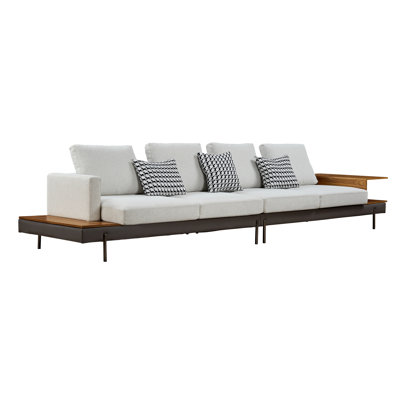 Luxury Sofa/Fabric Sofain Living Room Left And Right Interchangeable/Four Seat Sofa/Off-White
