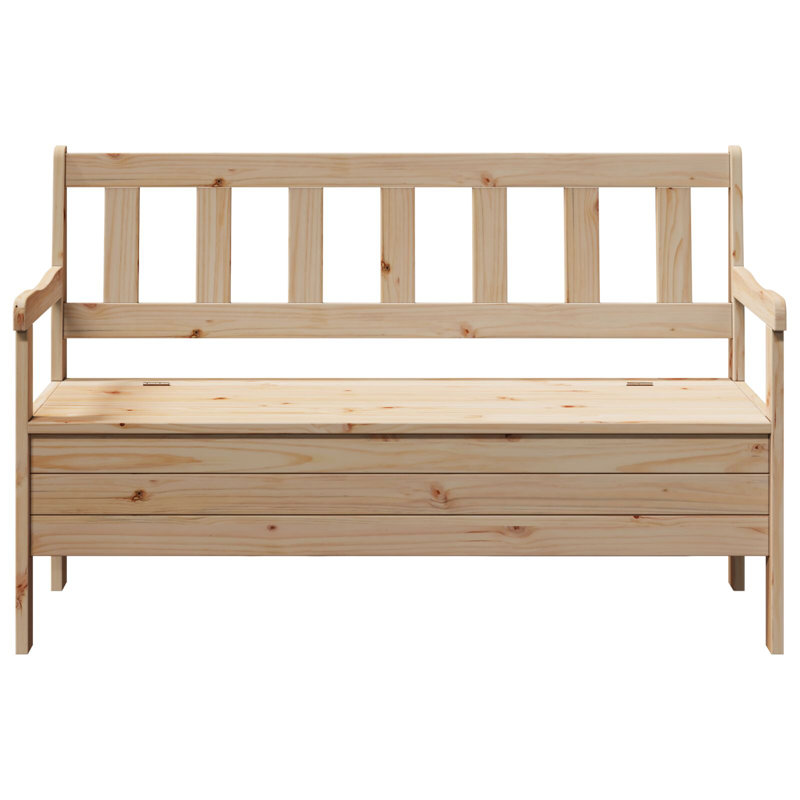 Solid Wood Outdoor Bench, Natural