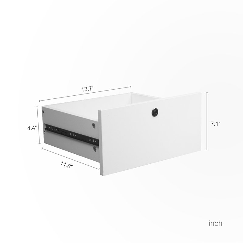 Bedside Tables with Storage Cabinet and Charging Station, White