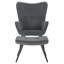 Nevin Velvet Accent Chair with Footstool-697624247