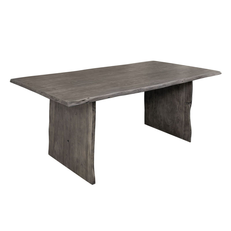 Pure Acacia Acacia Solid Wood Dining Table, H76 x L100 x W200cm, Grey