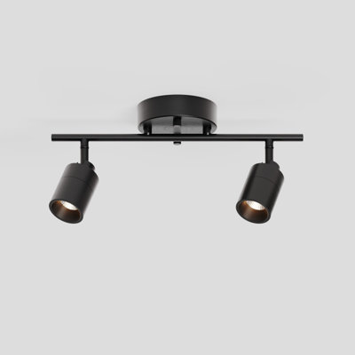 Shura Bronze 2-Light Track Light With Rotatable Heads, Integrated LED Bulbs, 15 In. Track Lighting Kit 3000K, 1120 Lumen