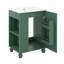 Meuble-lavabo 24 po avec lavabo en céramique, armoire de rangement multifonctionnelle avec porte et support latéral-1398021239