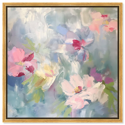 Art floral abstrait sur toile, art floral