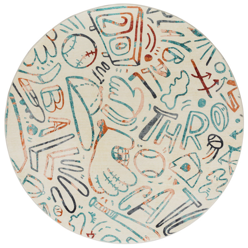 Tapis ivoire Sportsglyphs, Rond 6 pi