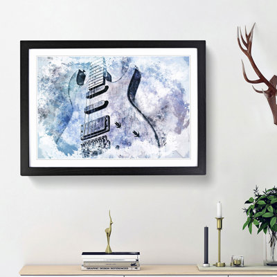 Electric Guitar in Abstract - Picture Frame Painting Print