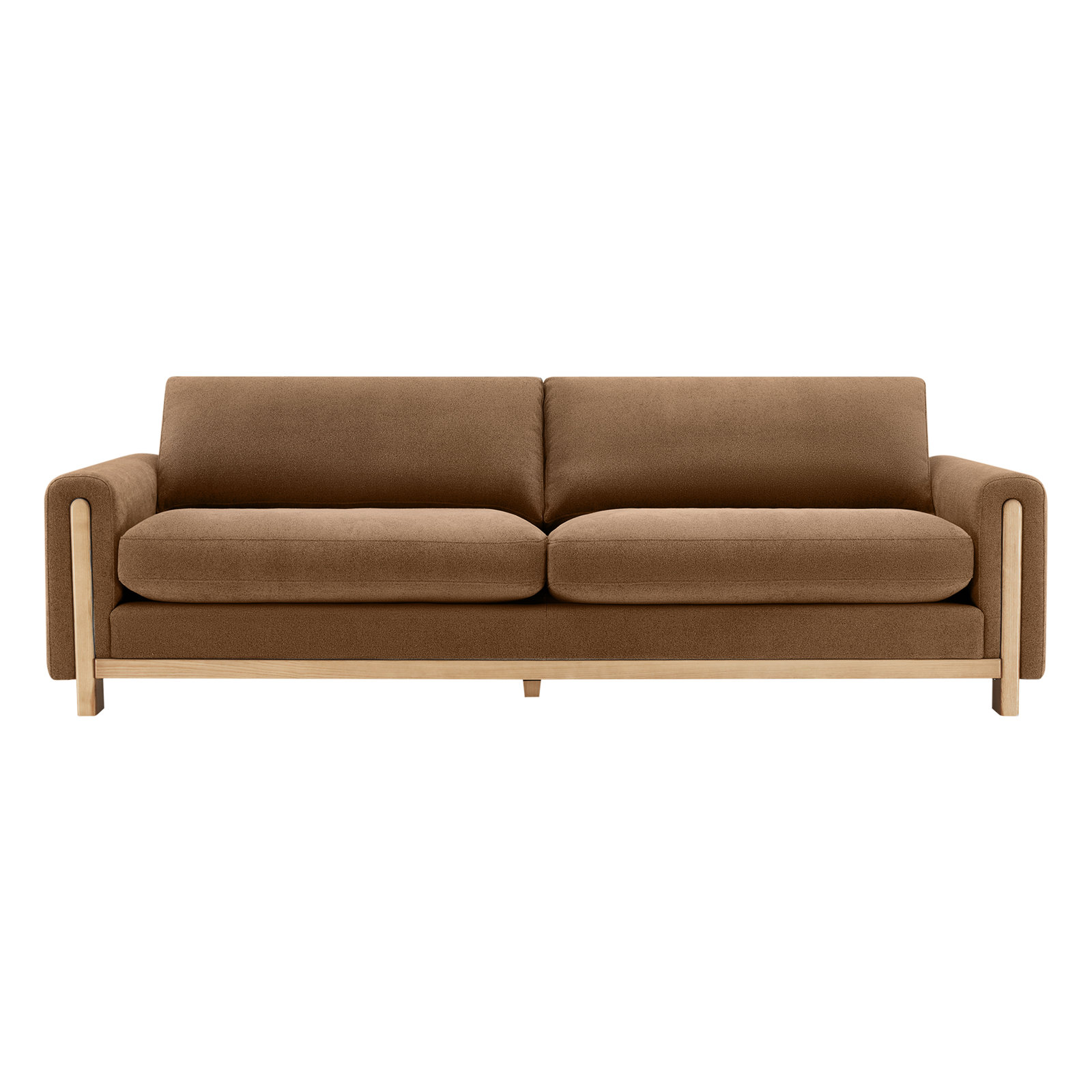 Adika 99" Linen Sofa, Elite Camel Textured Weave