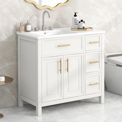 Meuble-lavabo de 36 po avec 2 portes et 3 tiroirs Roomfitter