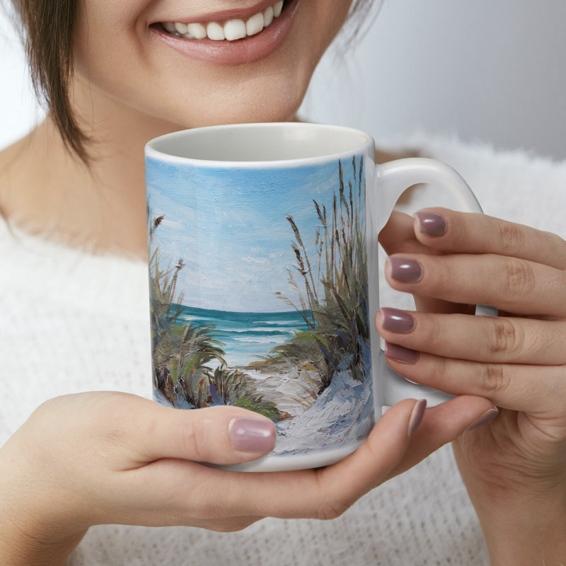 Verre marin 15 oz Tasse décorative en céramique