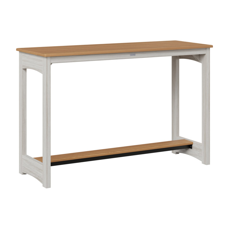 Table de bar Berlin Gardens, 38.5" H x 60" W x 22" D, Teck naturel, Coquille de mer
