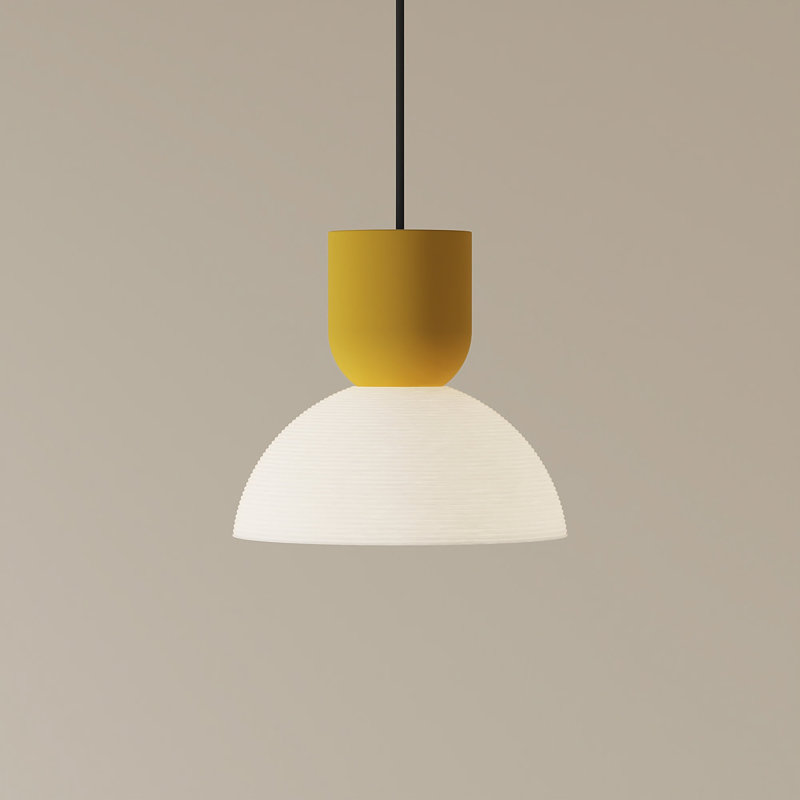 Buia Pendant Light, Black, Mustard