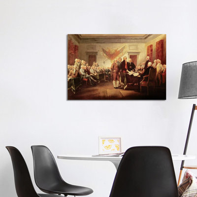 Declaration Of Independence, C.1817 (US Capitol Collection) by John Trumbull - Wrapped Canvas Print